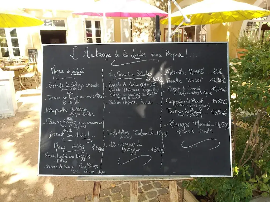 Menu_Auberge de la Loube_Roquebrussanne_image_1
