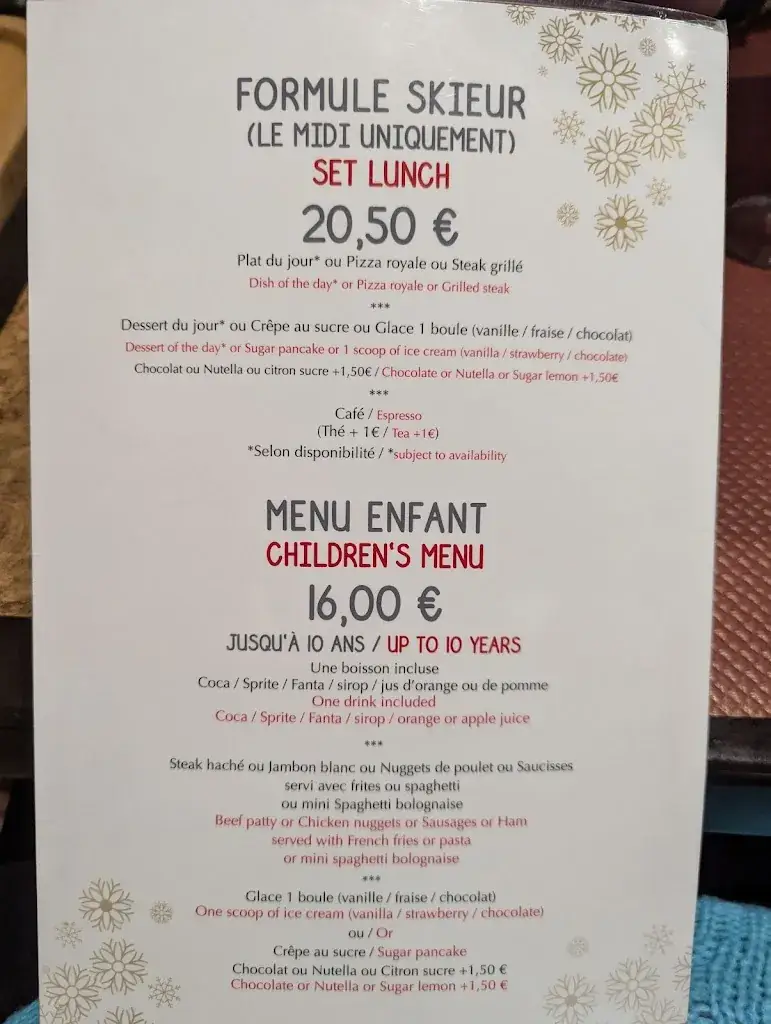 Menu_Brasserie Les Cimes Flaine_74300_image_2
