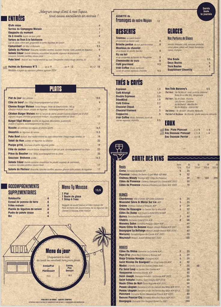 Menu_La Marée Douce_Trinité-sur-Mer_image_1