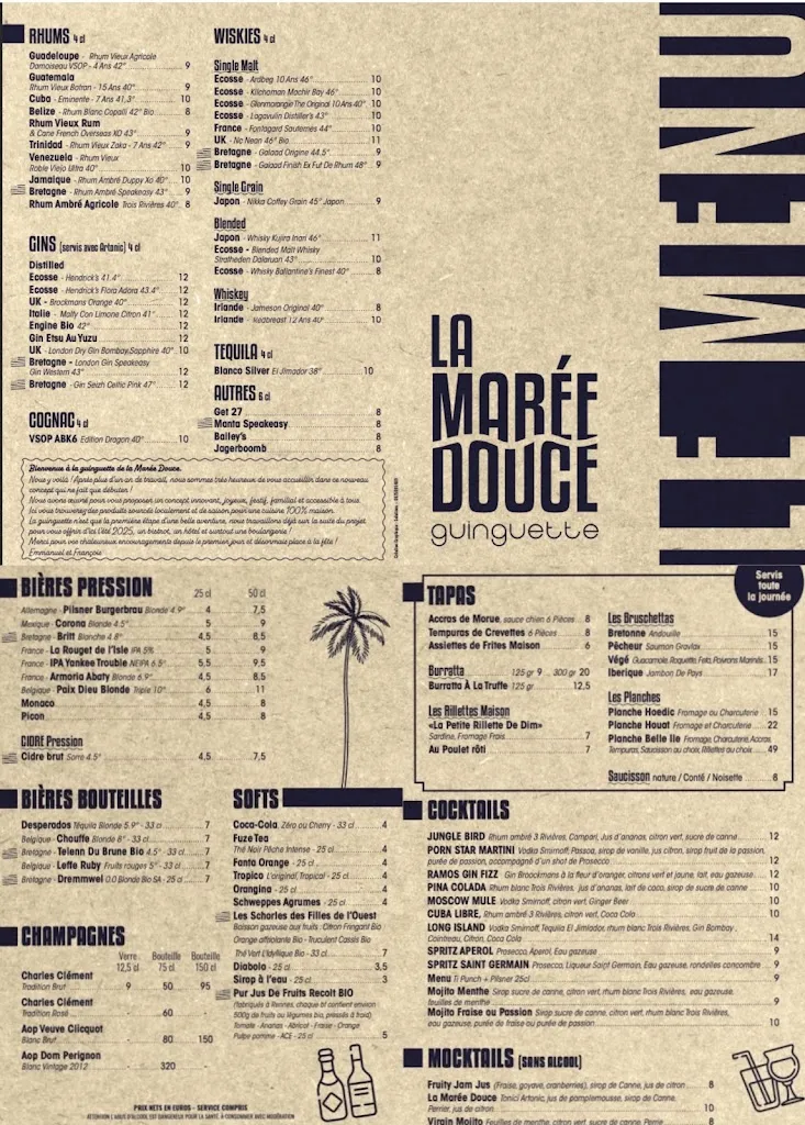 Menu_La Marée Douce_Trinité-sur-Mer_image_2