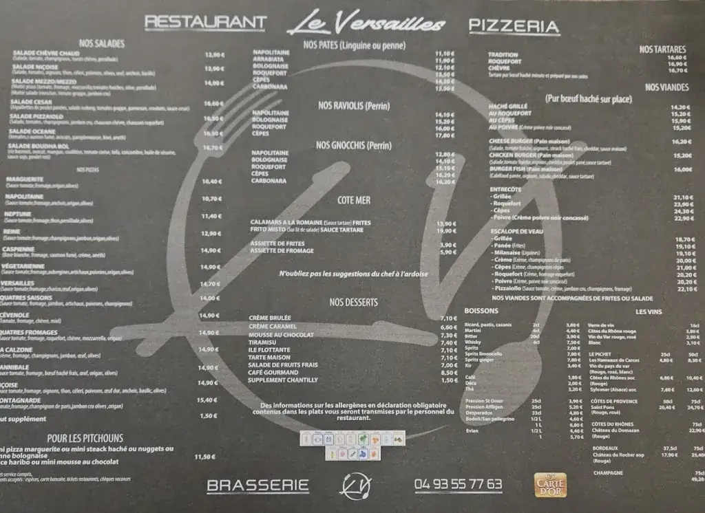 Menu_Brasserie Le Versailles La Trinité_Trinité_image_1