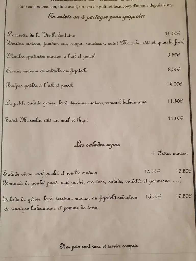 Menu_Restaurant La Vieille Fontaine La Valette du var_Valette-du-Var_image_1