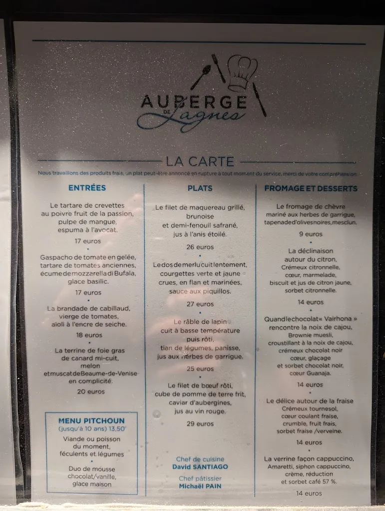 Menu_Auberge de Lagnes_Lagnes_image_4