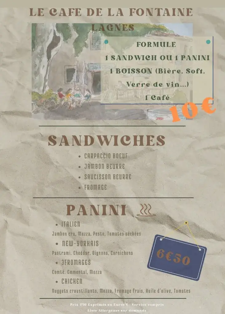 Menu_Le Café de la Fontaine_Lagnes_immagine_1