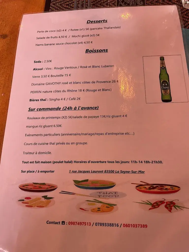 Menu_Le THAÏ sur mer - LA Seyne sur mer_Seyne-sur-Mer_immagine_4