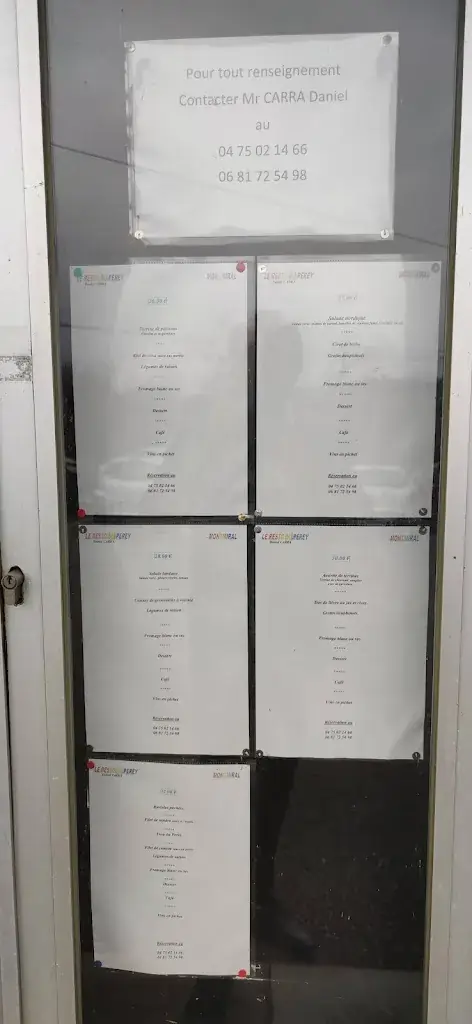 Menu_Auberge du Perey_Montmiral_immagine_1