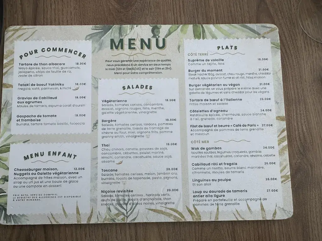 Menu_Le Carré Plage_Seyne-sur-Mer_image_1