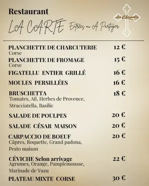 Menu_La chapelle restaurant mar vivo_Seyne-sur-Mer_image_1