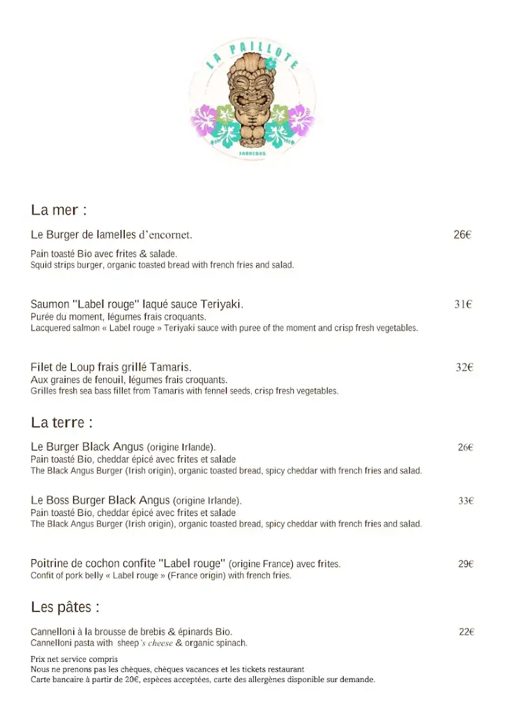 Menu_La Paillote Fabregas_Seyne-sur-Mer_image_3