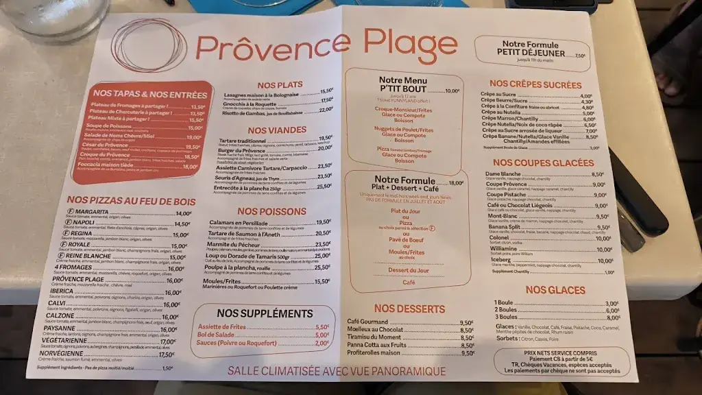 Menu_Le Prôvence Plage_Seyne-sur-Mer_image_1