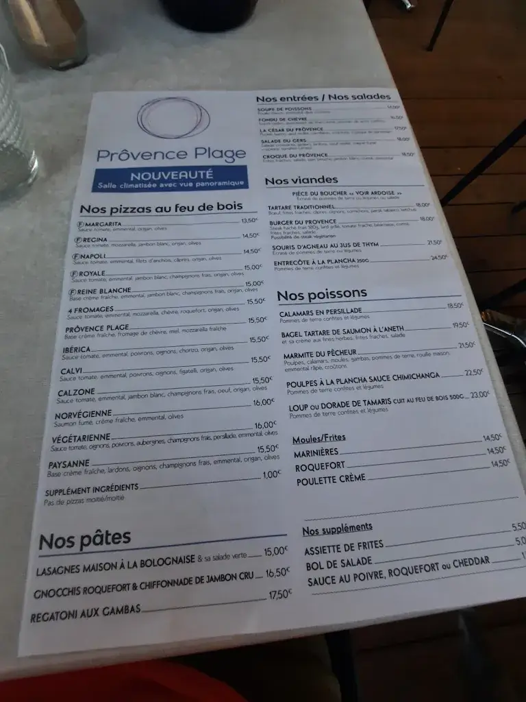 Menu_Le Prôvence Plage_Seyne-sur-Mer_image_3