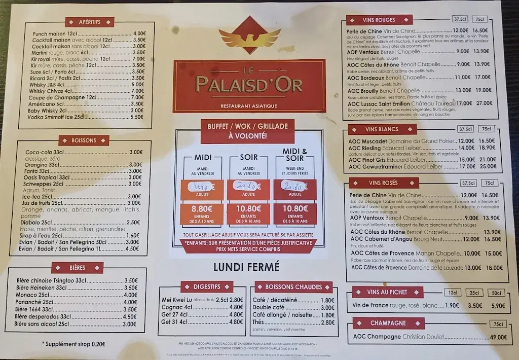 Menu_Le Palais D'or...Restaurant chinois_Seyne-sur-Mer_image_3