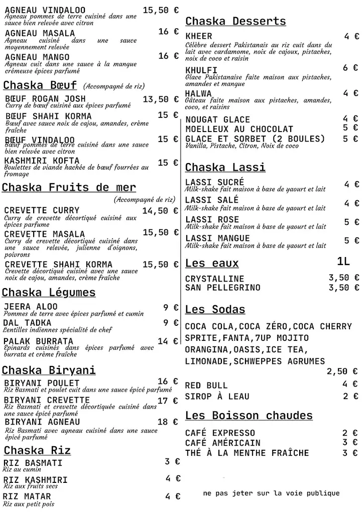 Menu_Chaska Grill Restaurant_Seyne-sur-Mer_image_1