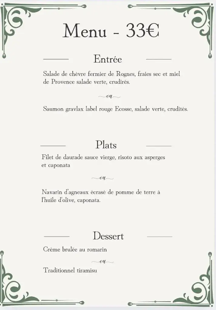 Menu_Le Mas des Armieux_Lambesc_image_2