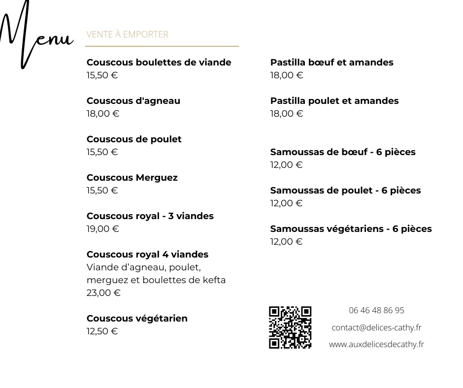Menu_Aux Delices De Cathy_Lambesc_image_1