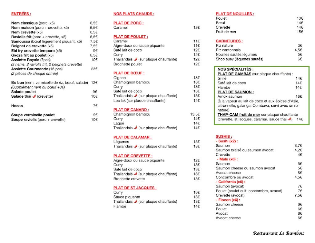 Menü_Le Bambou_Lambesc_Bild_1