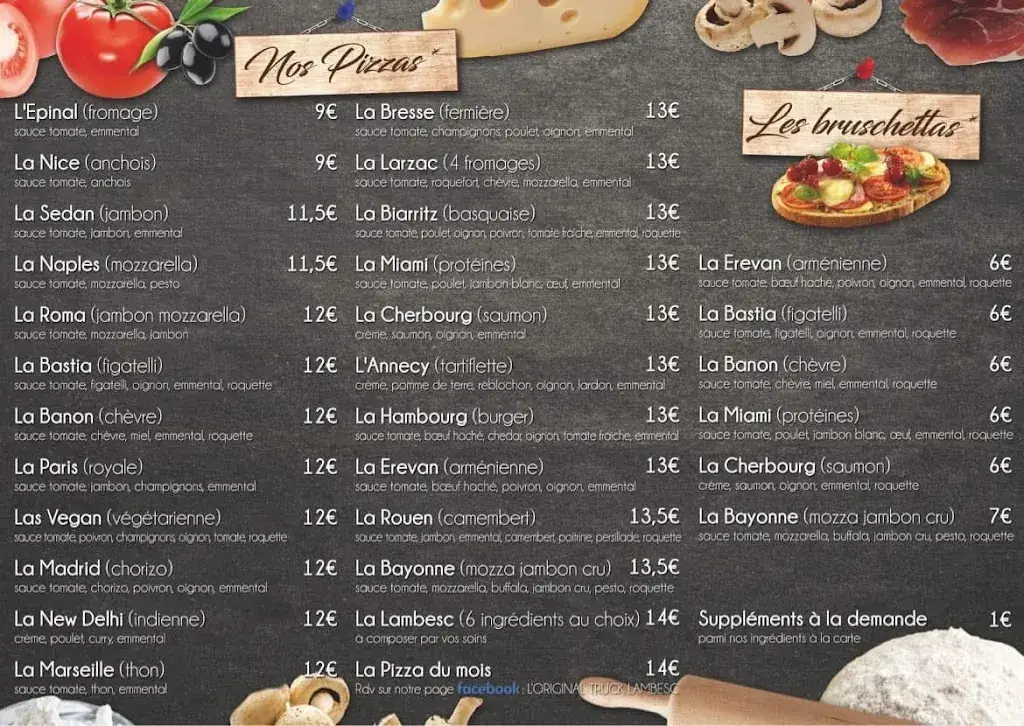 Menu_Pizza l'Original Truck Lambesc_Lambesc_immagine_1