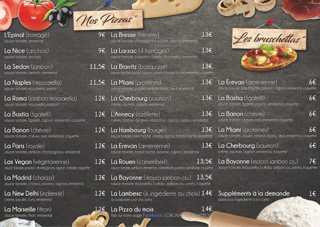 Menu_Pizza l'Original Truck Lambesc_Lambesc_immagine_2