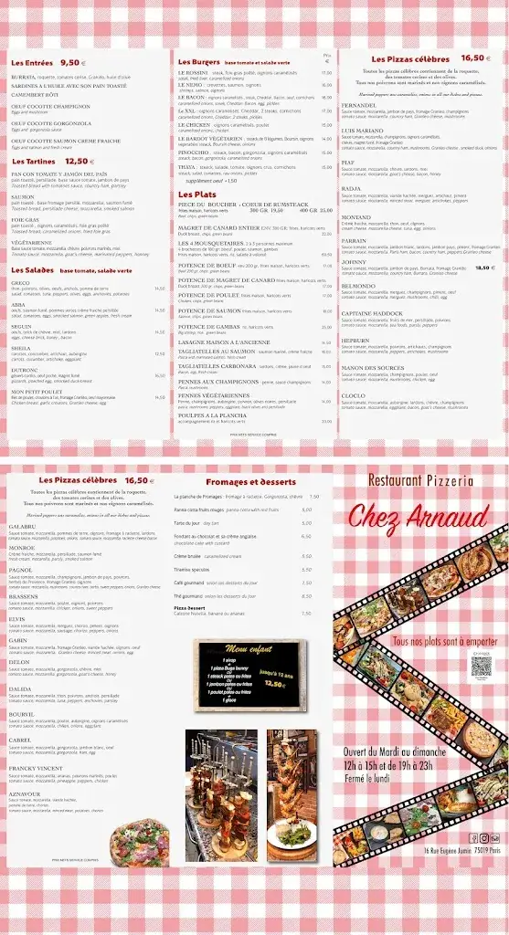 Menu_Chez Arnaud_Paris_image_3