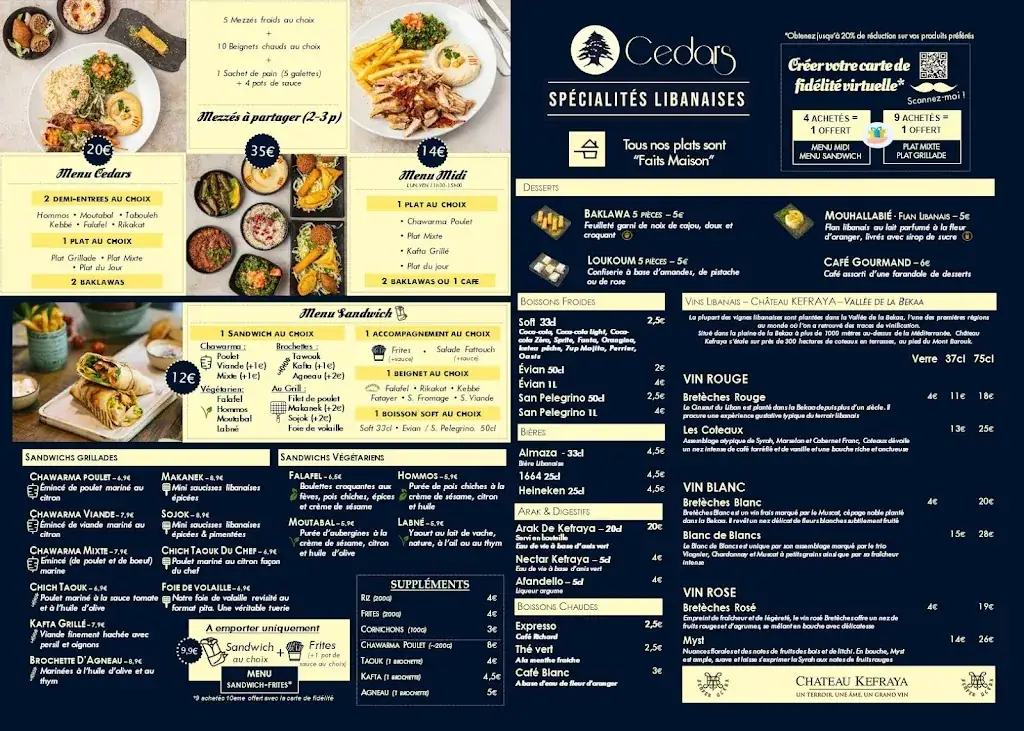 Menu_Cedars Restaurant_Paris_image_2