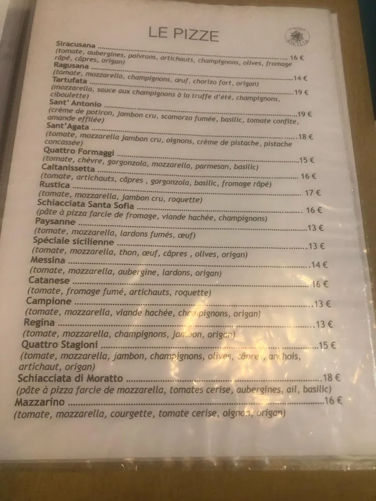 Menu_La Piccola Sicilia_Paris_image_1