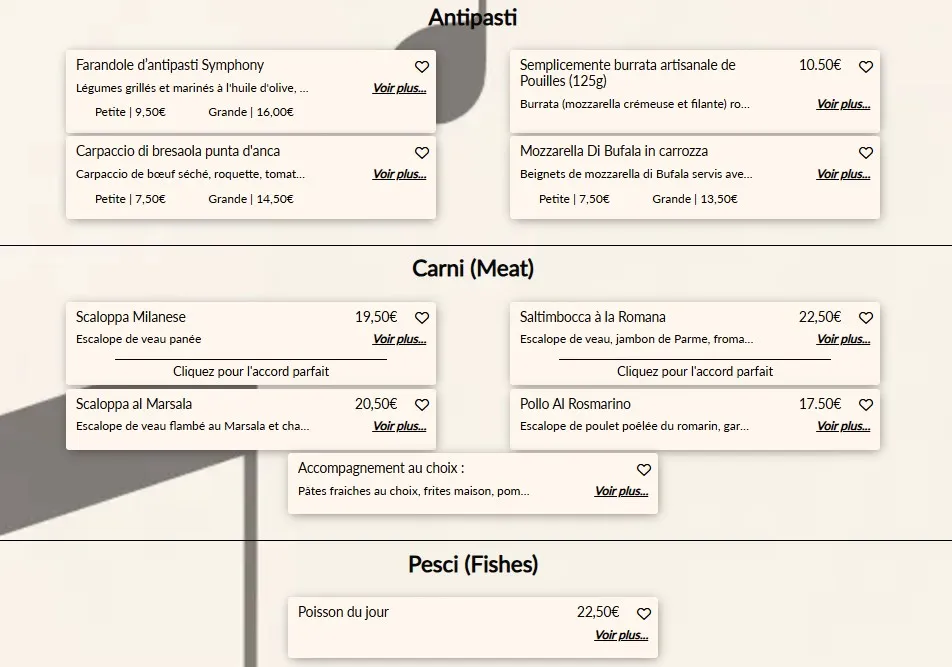 Menu_Symphony | Restaurant Italien | Restaurant Villette | Restaurant Paris 19_Paris_image_1