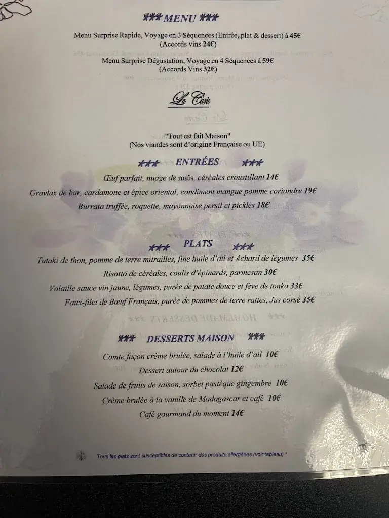 Menu_La Violette_Paris_immagine_1
