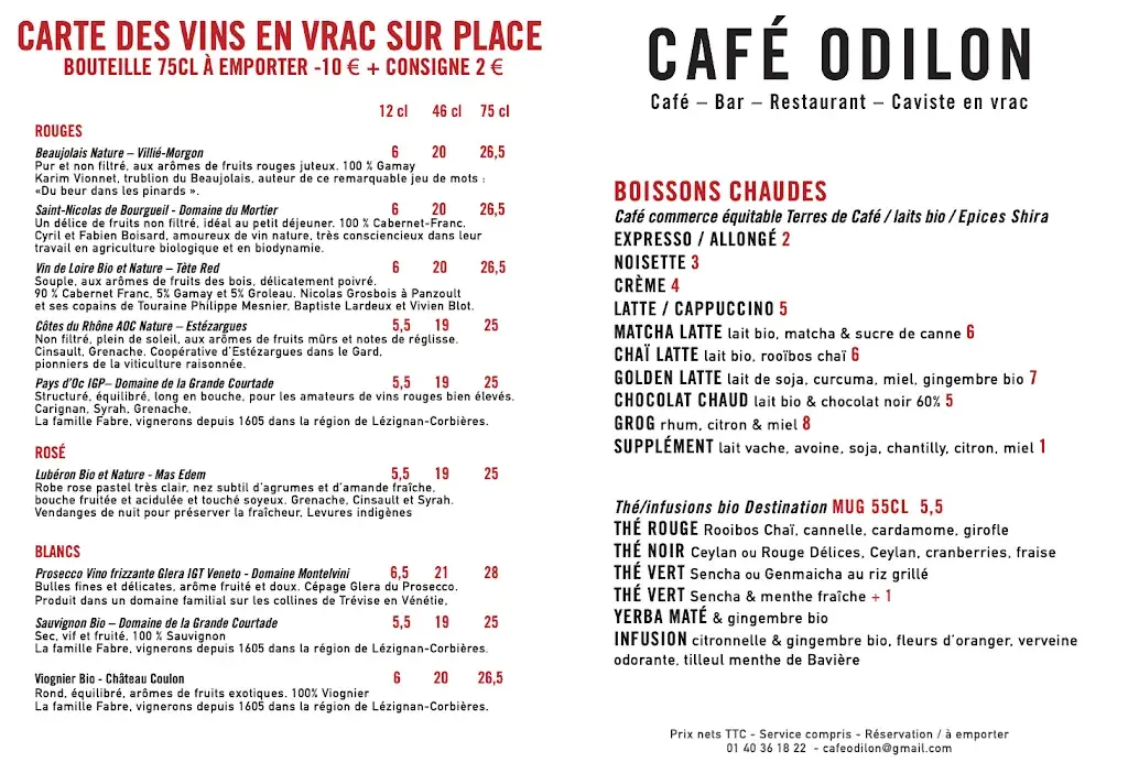 Menu_Café Odilon_Paris_immagine_4