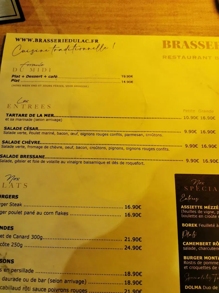 Menu_Brasserie du Lac les Girardes Lapalud_Lapalud_image_4