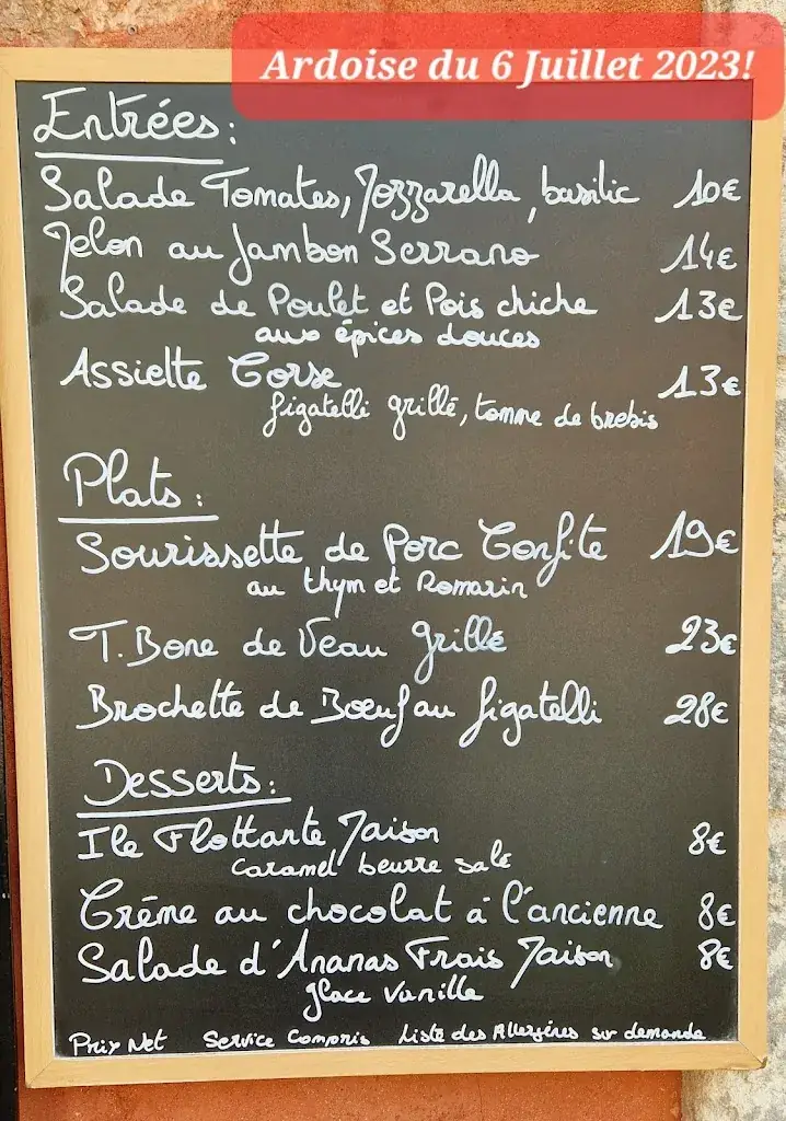 Menu_Restaurant La Grange du Beausset_Beausset_image_3