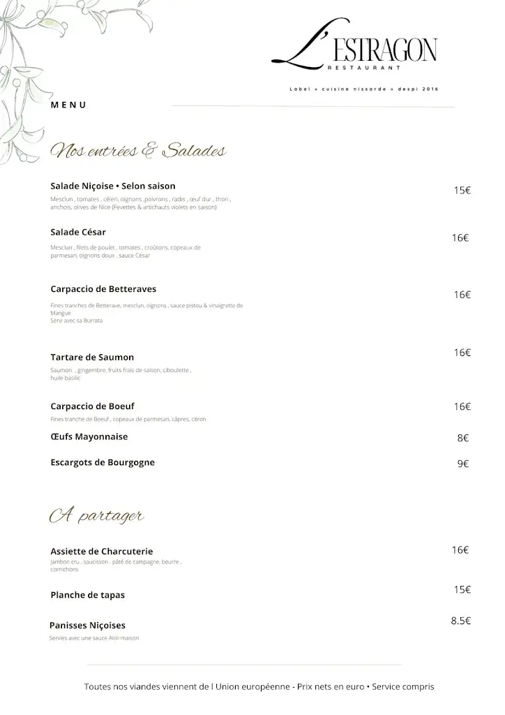 Menu_Restaurant L'estragon 06_Broc_immagine_1