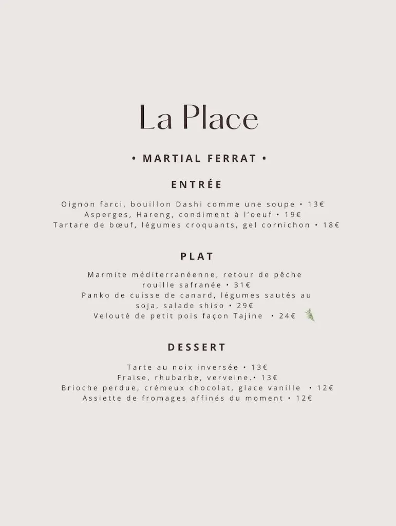 Menu_Restaurant La Place Martial Ferrat_Marseille_image_3