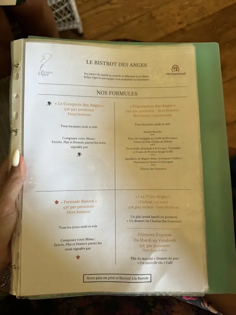 Menu_Le Bistrot Des Anges - Bastide Bruno Oger_Cannet_immagine_3