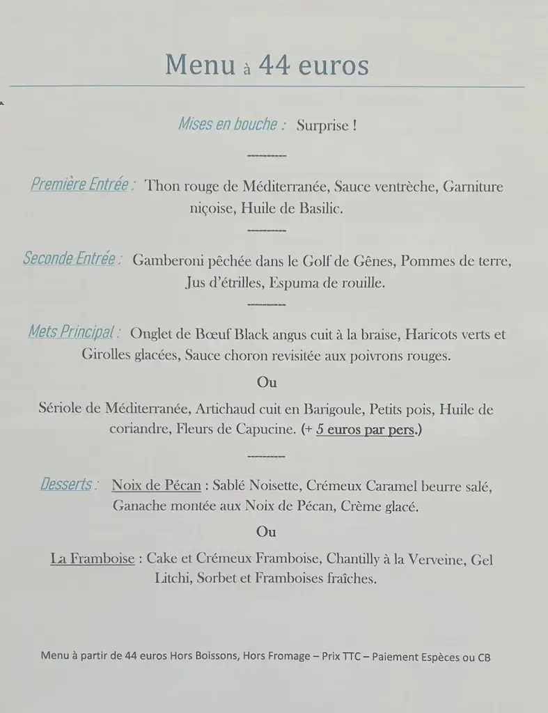 Menu_Restaurant La Farigoulette Le Lavandou_Lavandou_image_1