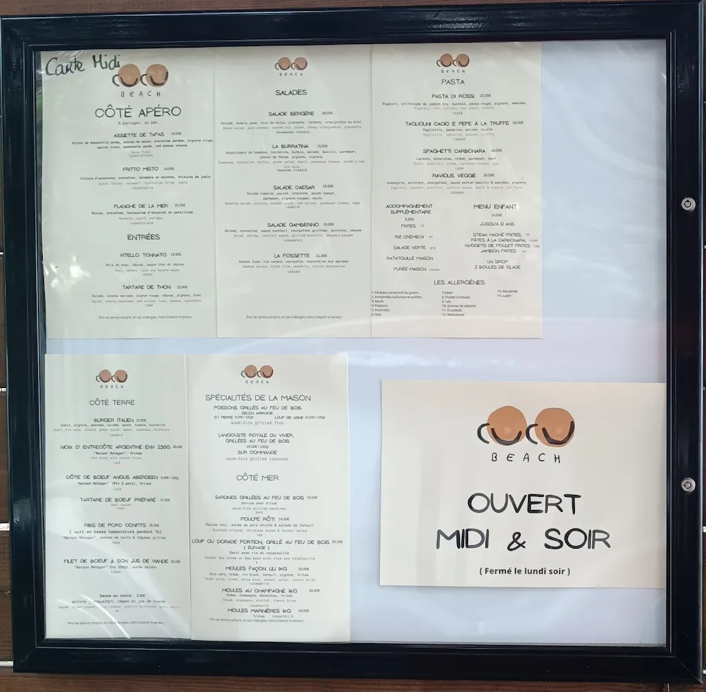 Menu_Coco Beach - Plage de la Fossette_Lavandou_image_2