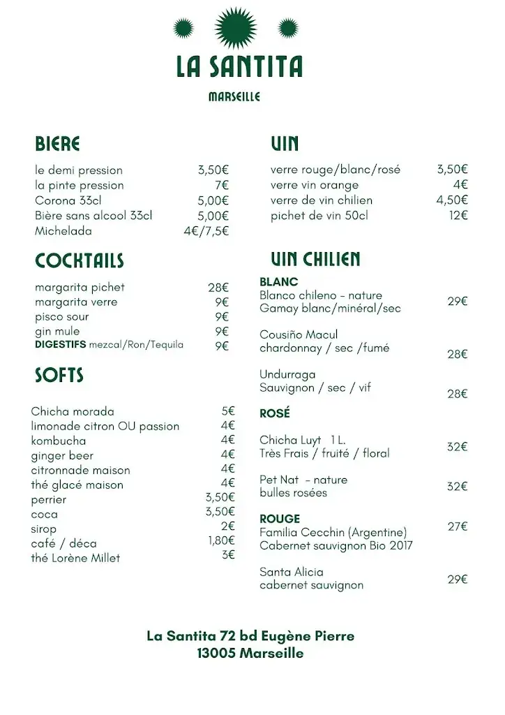 Menu_La Santita_Marseille_immagine_1