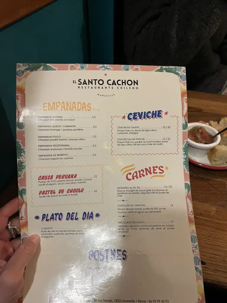 Menu_El Santo Cachón_Marseille_image_1