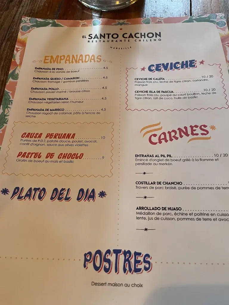 Menu_El Santo Cachón_Marseille_image_2