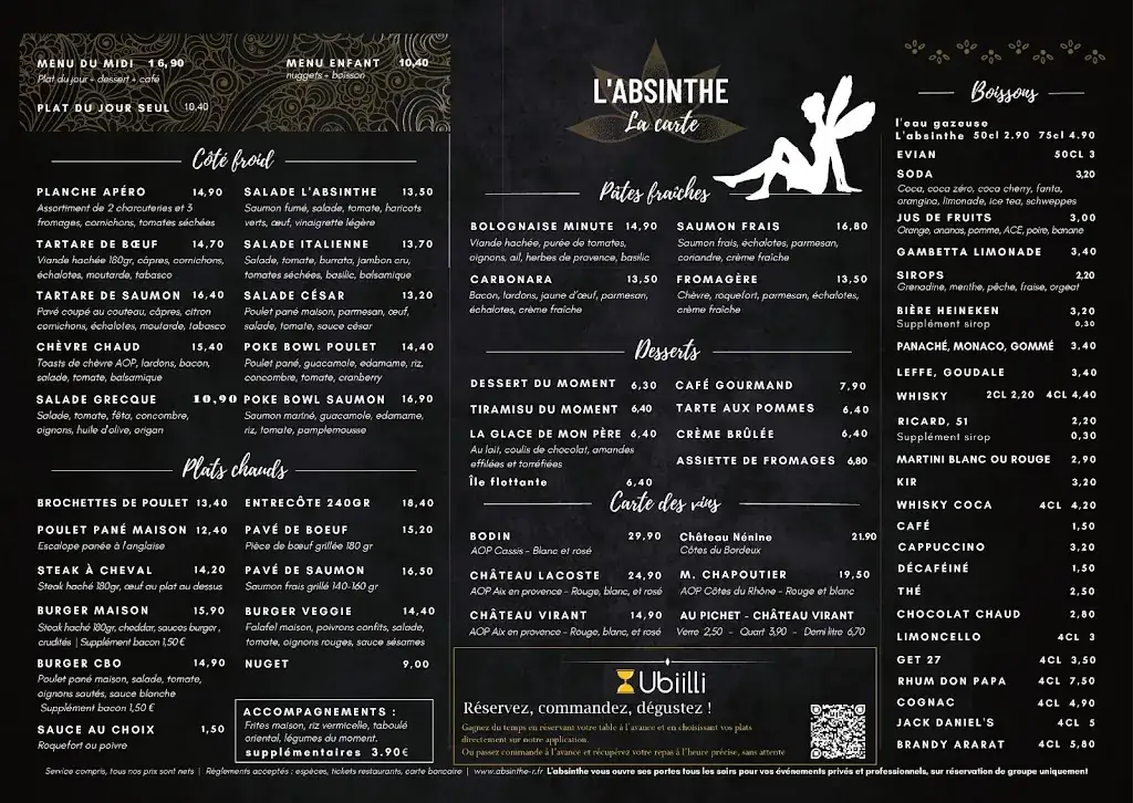 Menu_L'absinthe restaurant_Marseille_image_1
