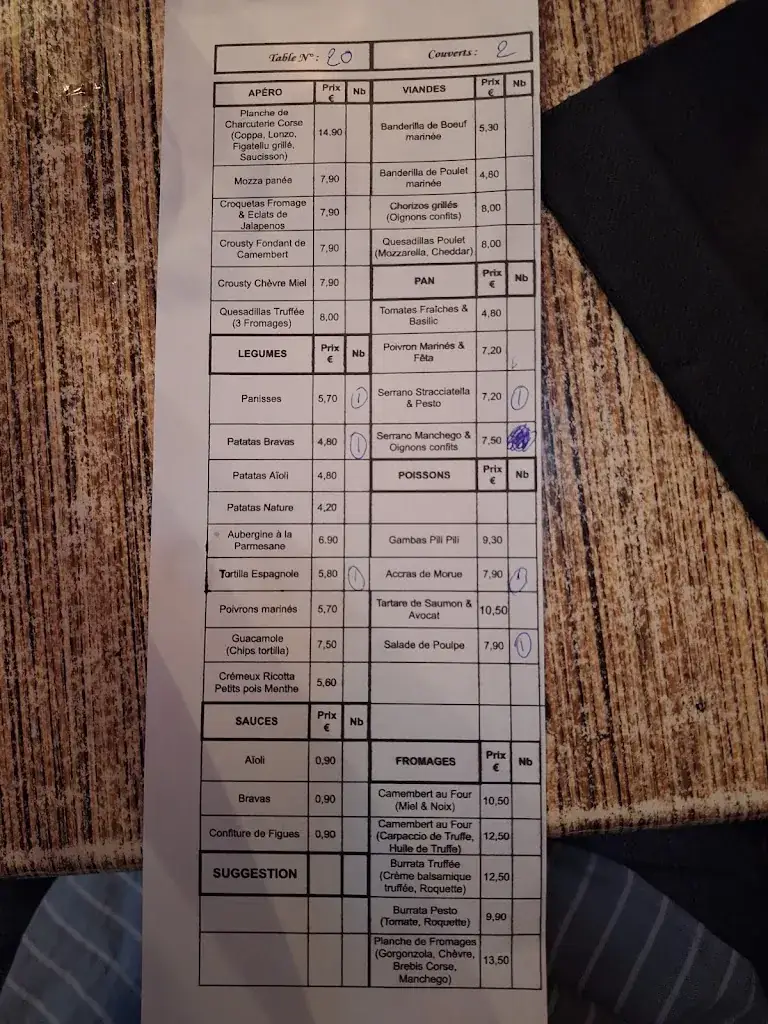 Menu_La Tasca_Marseille_immagine_1