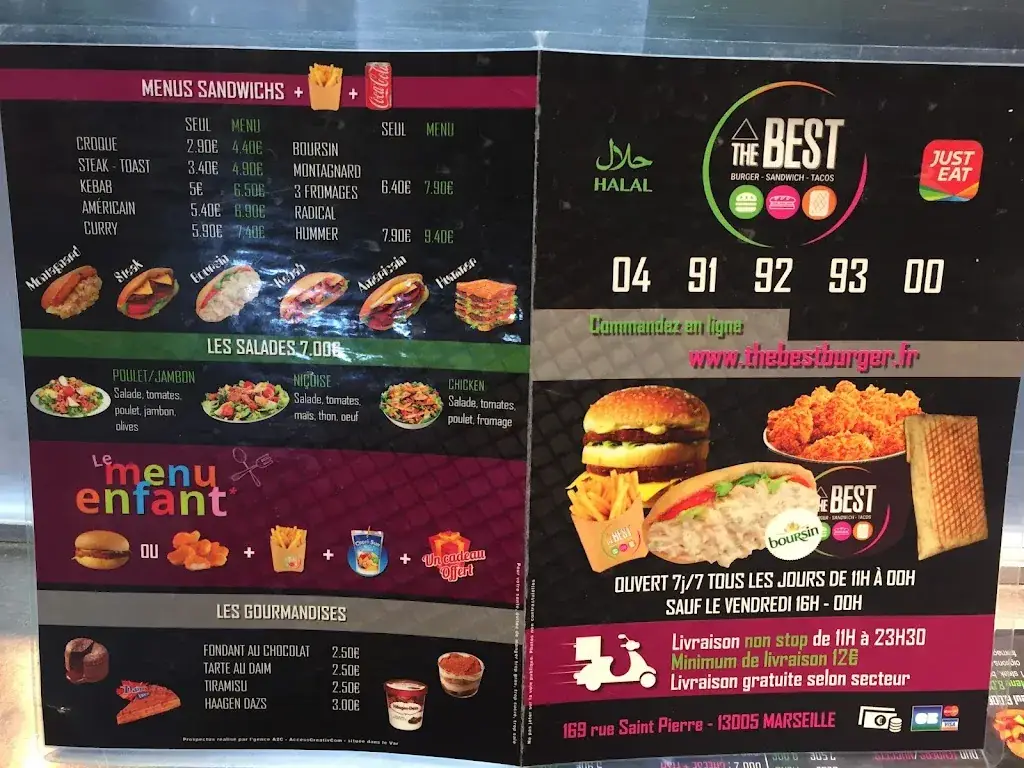 Menu_THE BEST Restaurant Snack halal Sur Place livraison Emporter_Marseille_image_4