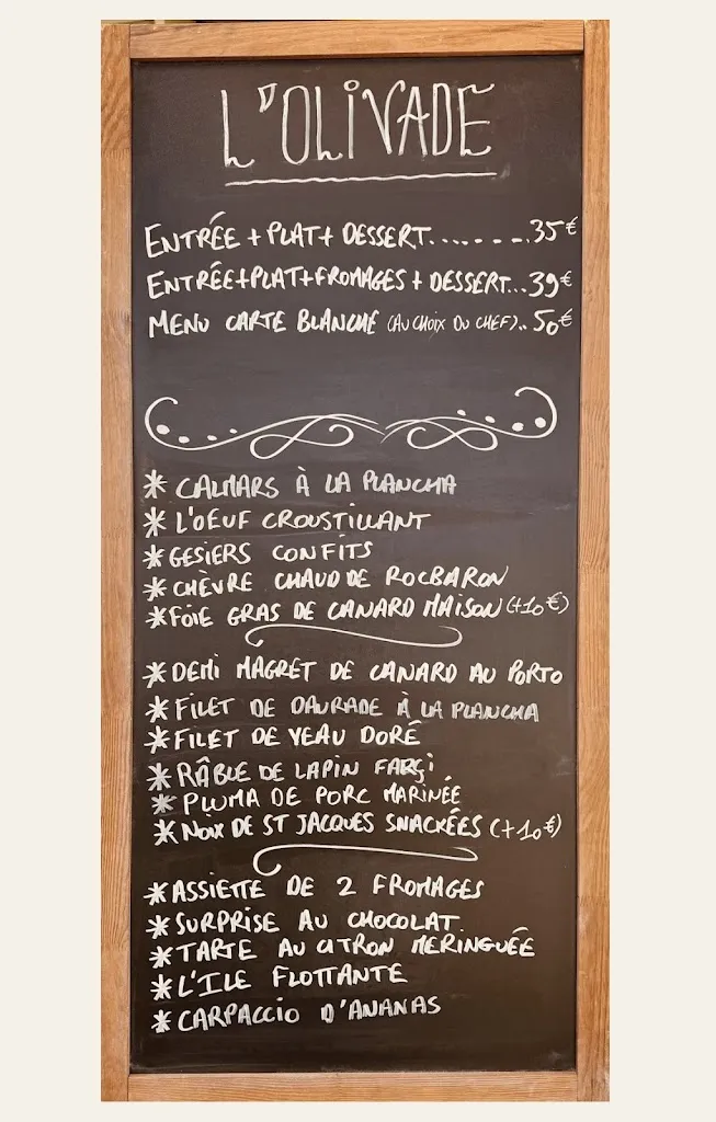 Menu_Restaurant l'Olivade_Luc_image_1