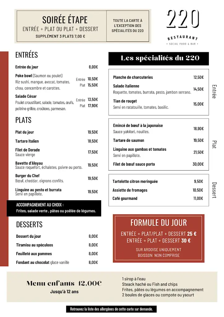 Menu_220 Restaurant_Cannet-des-Maures_immagine_1