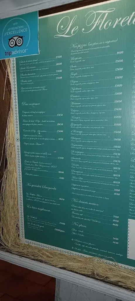 Menu_Restaurant Pizzeria Le Florette_Luc_image_1