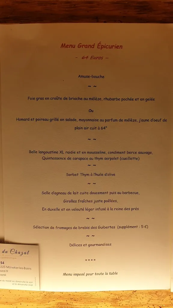 Menu_Le Chazal_Monêtier-les-Bains_image_4