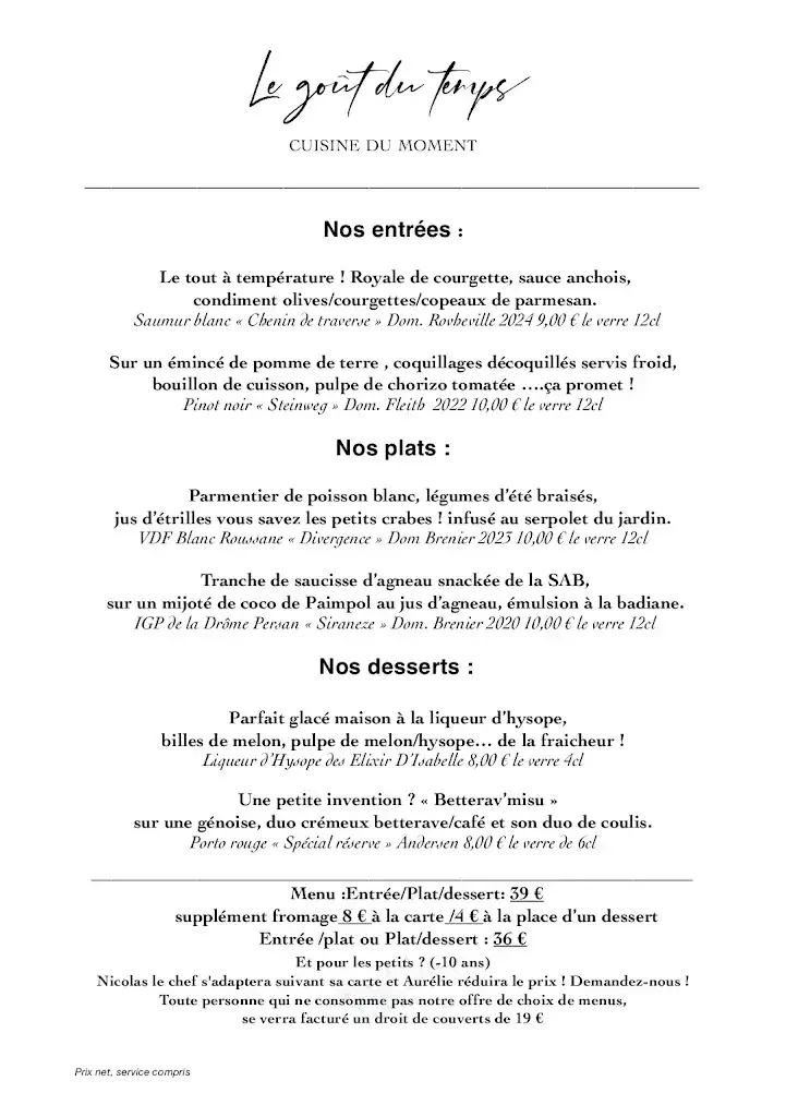 Menu_Le gout du temps_Monêtier-les-Bains_image_1