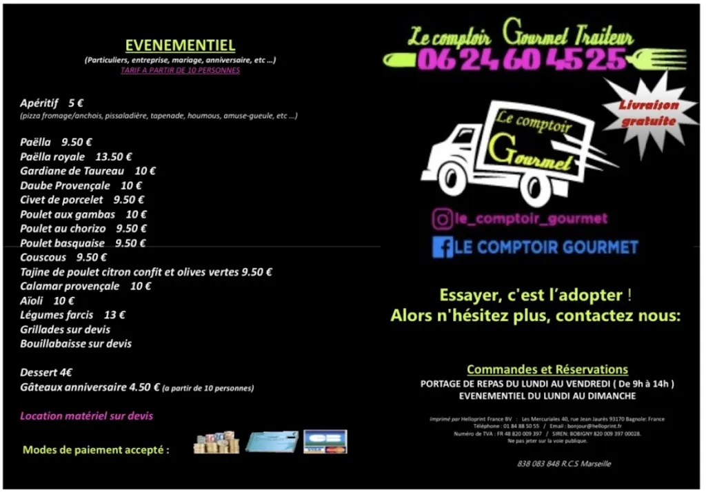Menu_Le comptoir Gourmet_Marseille_image_1