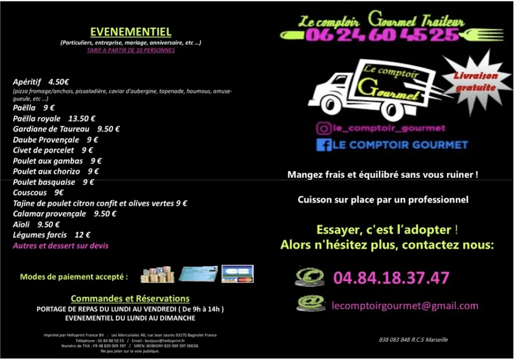 Menu_Le comptoir Gourmet_Marseille_image_2