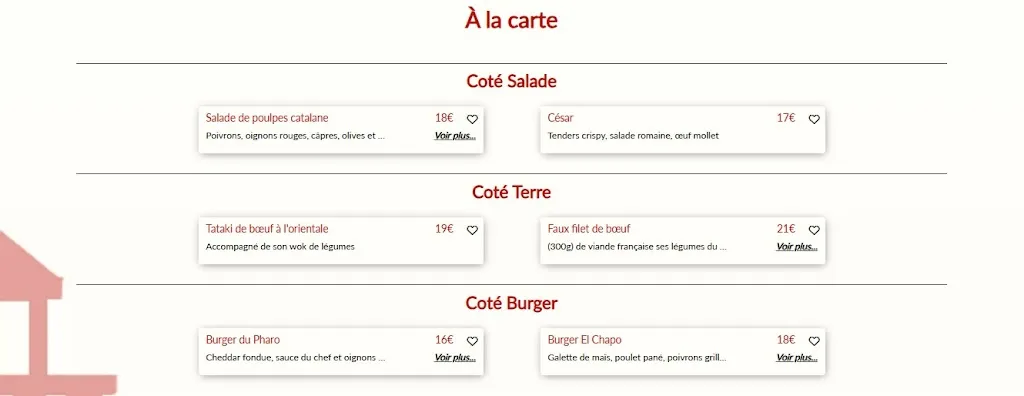 Menu_Bar Brasserie Tabac le Pharo_Marseille_image_2