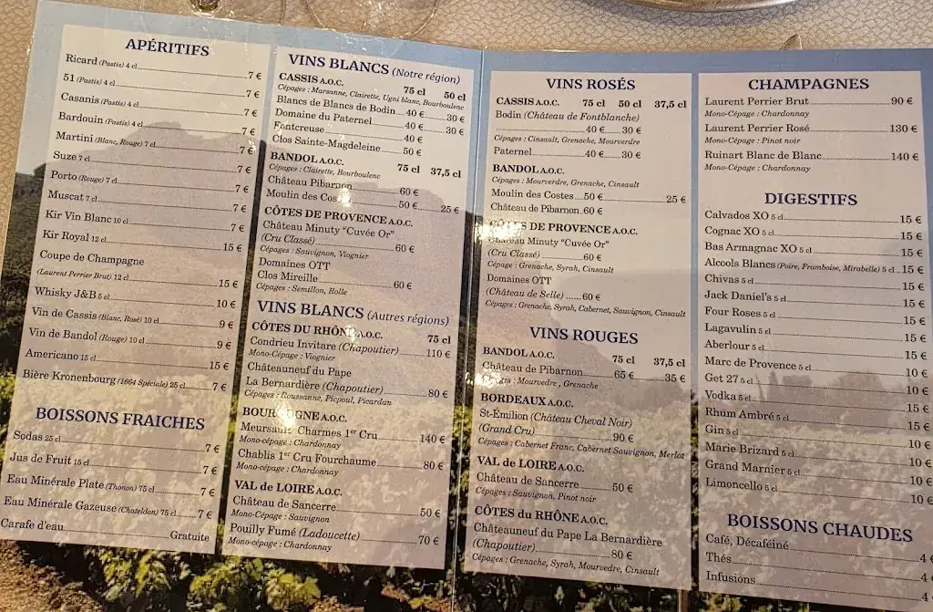 Menu_Restaurant Michel_Marseille_image_1